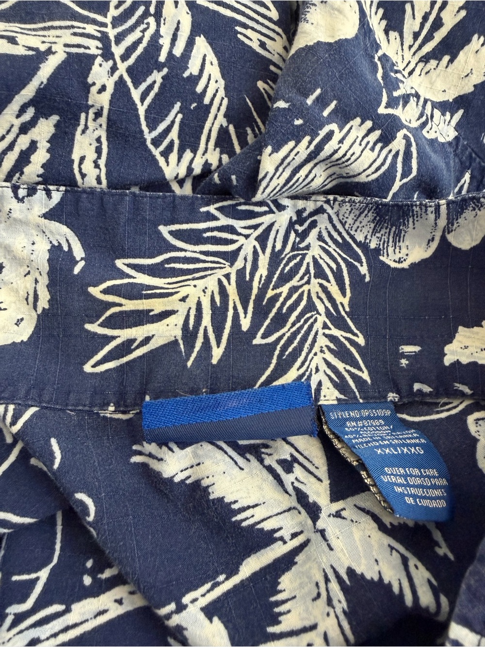 VTG OP Ocean Pacific Blue Hawaiian Button Down Short Sleeve Men’s Shirt Size XXL - Picture 5 of 13